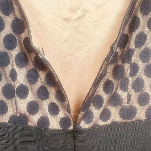 Eliza J | Polka Dot Mesh Overlay Party Dress with Sheer Sleeves Size 10 | EUC - Picture 12 of 15